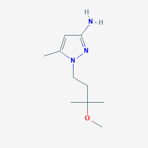 molecular formula C10H19N3O B13644898 1-(3-methoxy-3-methylbutyl)-5-methyl-1H-pyrazol-3-amine 