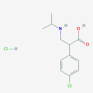 molecular formula C12H17Cl2NO2 B13644905 2-(4-Chlorophenyl)-3-(isopropylamino)propanoic acid hydrochloride 