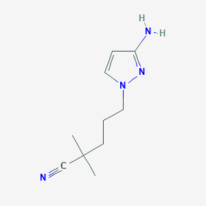 5-(3-Amino-1h-pyrazol-1-yl)-2,2-dimethylpentanenitrile