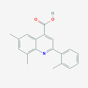 molecular formula C19H17NO2 B1364492 6,8-Dimethyl-2-(2-methylphenyl)quinoline-4-carboxylic acid CAS No. 725687-84-3