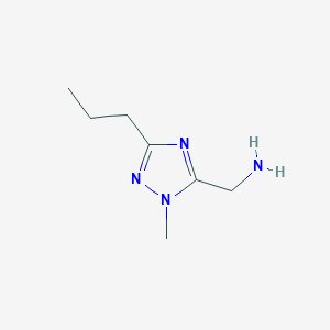 molecular formula C7H14N4 B13644941 (1-Methyl-3-propyl-1h-1,2,4-triazol-5-yl)methanamine 