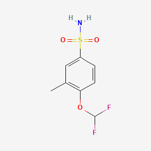 molecular formula C8H9F2NO3S B13644956 4-Difluoromethoxy-3-methylbenzenesulfonamide 