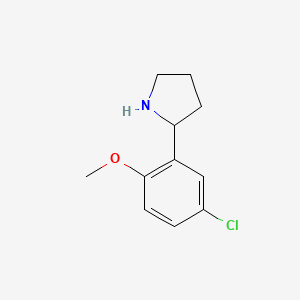 molecular formula C11H14ClNO B1364496 2-(5-Chloro-2-methoxyphenyl)pyrrolidine CAS No. 69639-93-6