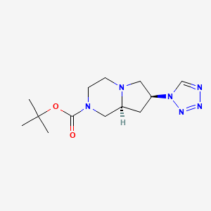 molecular formula C13H22N6O2 B13644967 tert-butyl (7S,8aS)-7-(1H-tetrazol-1-yl)hexahydropyrrolo[1,2-a]pyrazine-2(1H)-carboxylate 