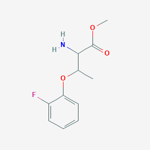 molecular formula C11H14FNO3 B13644983 Methyl 2-amino-3-(2-fluorophenoxy)butanoate 