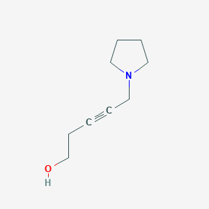 molecular formula C9H15NO B1364499 5-(Pyrrolidin-1-YL)pent-3-YN-1-OL CAS No. 550302-87-9