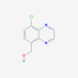 molecular formula C9H7ClN2O B13645023 (8-Chloroquinoxalin-5-yl)methanol 