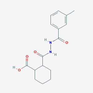molecular formula C16H20N2O4 B1364504 2-{[2-(3-Methylbenzoyl)hydrazino]carbonyl}cyclohexanecarboxylic acid 