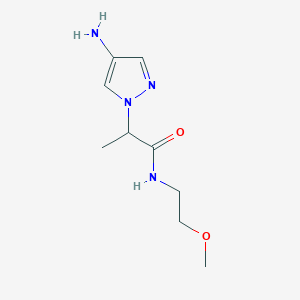 molecular formula C9H16N4O2 B13645059 2-(4-Amino-1h-pyrazol-1-yl)-N-(2-methoxyethyl)propanamide 