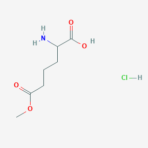 molecular formula C7H14ClNO4 B13645060 H-Homoglu(ome)-OH-HCl; H-Aad(OMe)-OH.HC; (S)-2-aminoheptanedioic acid 