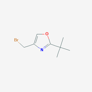 molecular formula C8H12BrNO B13645095 4-(Bromomethyl)-2-(tert-butyl)oxazole 