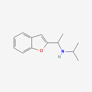 molecular formula C13H17NO B13645103 n-(1-(Benzofuran-2-yl)ethyl)propan-2-amine 