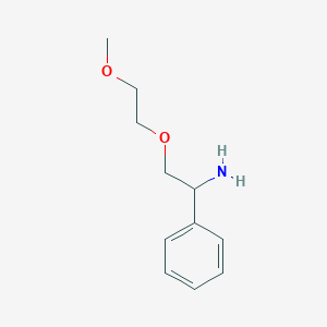 molecular formula C11H17NO2 B13645116 2-(2-Methoxyethoxy)-1-phenylethan-1-amine 