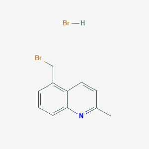 molecular formula C11H11Br2N B13645142 5-(Bromomethyl)-2-methylquinoline hydrobromide 