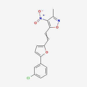 molecular formula C16H11ClN2O4 B1364517 5-{2-[5-(3-Chlorophenyl)-2-furyl]vinyl}-3-methyl-4-nitroisoxazole 