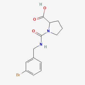 1-{[(3-Bromophenyl)methyl]carbamoyl}pyrrolidine-2-carboxylic acid