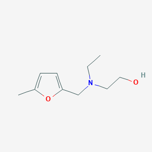 molecular formula C10H17NO2 B13645176 2-{Ethyl[(5-methylfuran-2-yl)methyl]amino}ethanol 