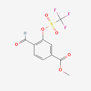 Methyl 4-formyl-3-(((trifluoromethyl)sulfonyl)oxy)benzoate