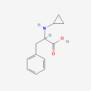 molecular formula C12H15NO2 B13645214 2-(Cyclopropylamino)-3-phenylpropanoic acid 