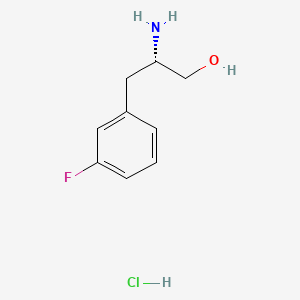 molecular formula C9H13ClFNO B13645242 (S)-2-Amino-3-(3-fluorophenyl)propan-1-ol hydrochloride 