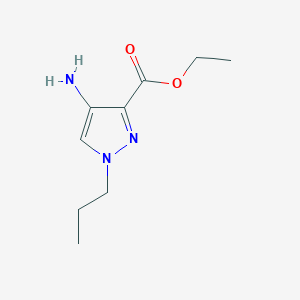 molecular formula C9H15N3O2 B13645252 ethyl 4-amino-1-propyl-1H-pyrazole-3-carboxylate 