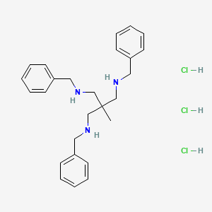 molecular formula C26H36Cl3N3 B13645292 N1,N3-Dibenzyl-2-((benzylamino)methyl)-2-methylpropane-1,3-diamine trihydrochloride 