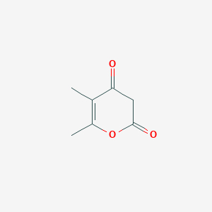 molecular formula C7H8O3 B13645347 5,6-Dimethyl-2H-pyran-2,4(3H)-dione 