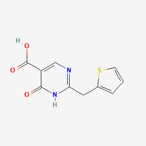 molecular formula C10H8N2O3S B13645355 6-Oxo-2-(thiophen-2-ylmethyl)-1,6-dihydropyrimidine-5-carboxylic acid 