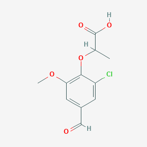 molecular formula C11H11ClO5 B1364536 2-(2-Chloro-4-formyl-6-methoxyphenoxy)propanoic acid CAS No. 590395-58-7