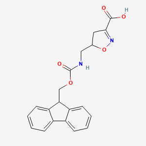 5-[({[(9H-fluoren-9-yl)methoxy]carbonyl}amino)methyl]-4,5-dihydro-1,2-oxazole-3-carboxylicacid