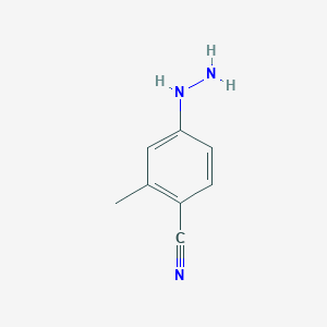 molecular formula C8H9N3 B13645377 4-Hydrazinyl-2-methylbenzonitrile CAS No. 1023649-51-5