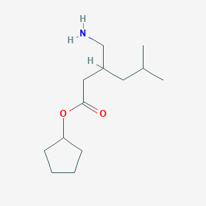 Cyclopentyl 3-(aminomethyl)-5-methylhexanoate