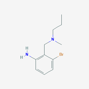 molecular formula C11H17BrN2 B13645408 3-Bromo-2-((methyl(propyl)amino)methyl)aniline 