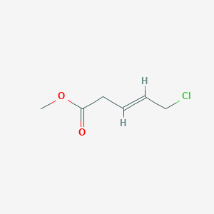 molecular formula C6H9ClO2 B13645413 3-Pentenoic acid, 5-chloro-, methyl ester 