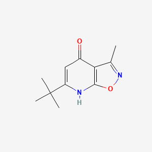 molecular formula C11H14N2O2 B13645425 6-(tert-Butyl)-3-methylisoxazolo[5,4-b]pyridin-4-ol 