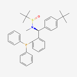 (R)-N-((S)-(4-(tert-Butyl)phenyl)(2-(diphenylphosphanyl)phenyl)methyl)-N,2-dimethylpropane-2-sulfinamide