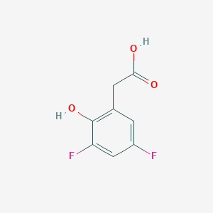 molecular formula C8H6F2O3 B13645444 3,5-Difluoro-2-hydroxyphenylacetic acid 