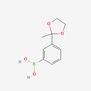 molecular formula C10H13BO4 B1364545 3-(2-甲基-1,3-二氧杂环戊烷-2-基)苯硼酸 CAS No. 850568-50-2