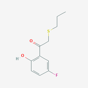 1-(5-Fluoro-2-hydroxyphenyl)-2-(propylthio)ethan-1-one