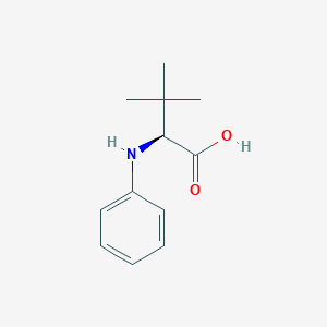 molecular formula C12H17NO2 B13645466 3-Methyl-N-phenyl-L-valine CAS No. 400777-56-2