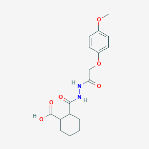 molecular formula C17H22N2O6 B1364550 2-[[[2-(4-methoxyphenoxy)acetyl]amino]carbamoyl]cyclohexane-1-carboxylic Acid 