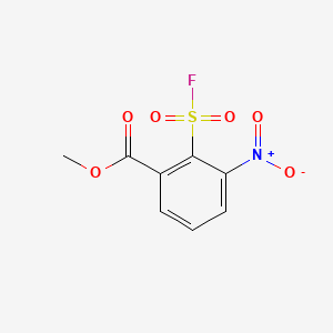 molecular formula C8H6FNO6S B13645501 Methyl 2-(fluorosulfonyl)-3-nitrobenzoate 