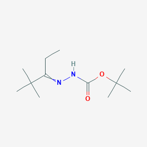 molecular formula C12H24N2O2 B13645507 N'-(1-ethyl-2,2-dimethyl-propylidene)-hydrazinecarboxylic acid tert-butyl ester 