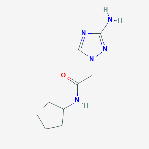 molecular formula C9H15N5O B13645522 2-(3-Amino-1h-1,2,4-triazol-1-yl)-N-cyclopentylacetamide 