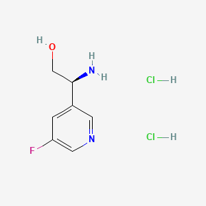 molecular formula C7H11Cl2FN2O B13645542 (S)-2-Amino-2-(5-fluoropyridin-3-yl)ethan-1-ol dihydrochloride 