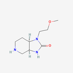 molecular formula C9H17N3O2 B13645550 (3AS,7aR)-1-(2-methoxyethyl)octahydro-2H-imidazo[4,5-c]pyridin-2-one 