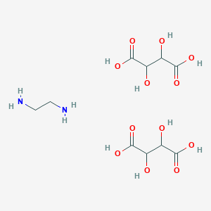 molecular formula C10H20N2O12 B13645586 Ethane-1,2-diamine bis((2R,3R)-2,3-dihydroxysuccinate) 