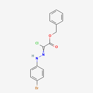 molecular formula C15H12BrClN2O2 B13645634 (Z)-Benzyl 2-(2-(4-bromophenyl)hydrazono)-2-chloroacetate 