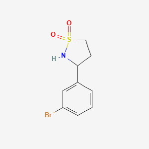 molecular formula C9H10BrNO2S B13645655 3-(3-Bromophenyl)-1lambda6,2-thiazolidine-1,1-dione 