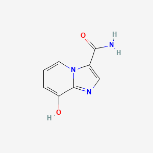 molecular formula C8H7N3O2 B13645699 8-Hydroxyimidazo[1,2-a]pyridine-3-carboxamide 